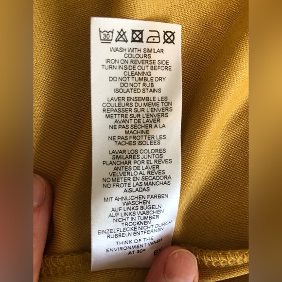 ASOS Gold Velvet Midi Wrap Dress; Size 8. NWT. - Picture 10 of 12